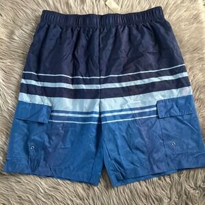 Open Trails Swim Trunks Men Size Large Blue Swimsuit Swimwear Shorts